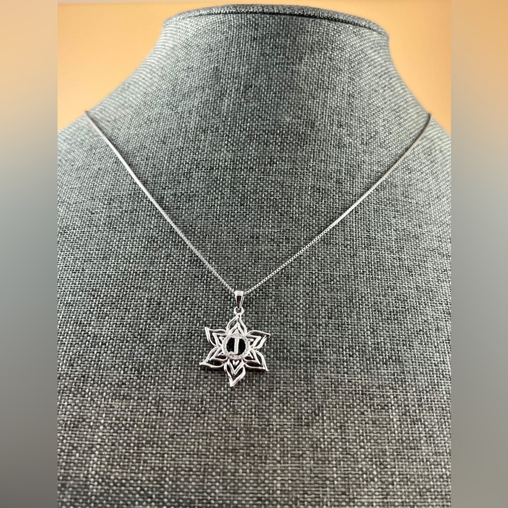 S925 Sterling Silver Initial Name Necklace (J) 18 inches New